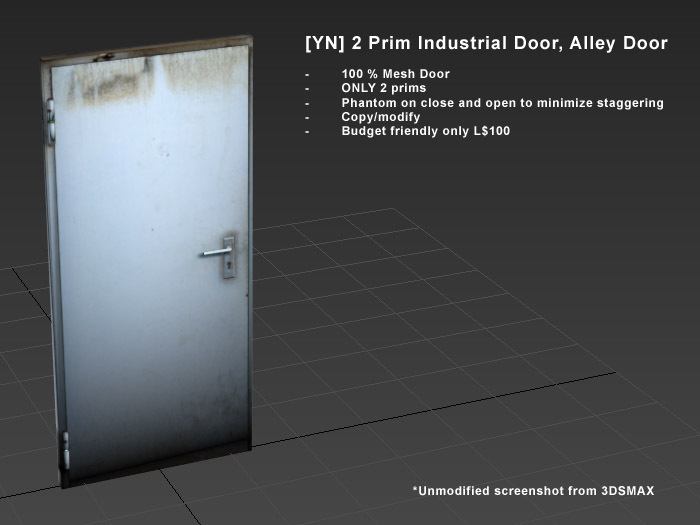 [YN] 2 Prim Industrial Door, Alley Door.