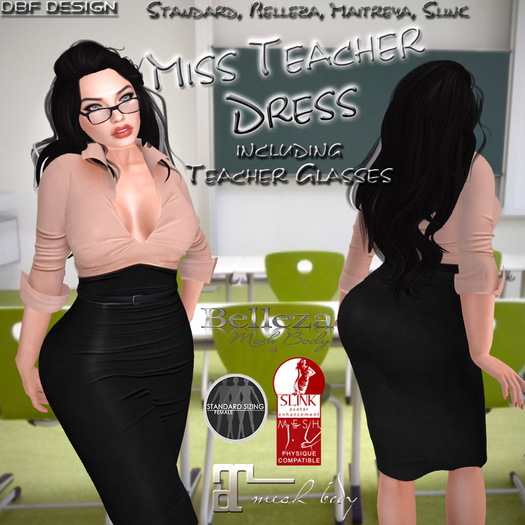 DBF-Design-MissTeacherDressPeachBlack