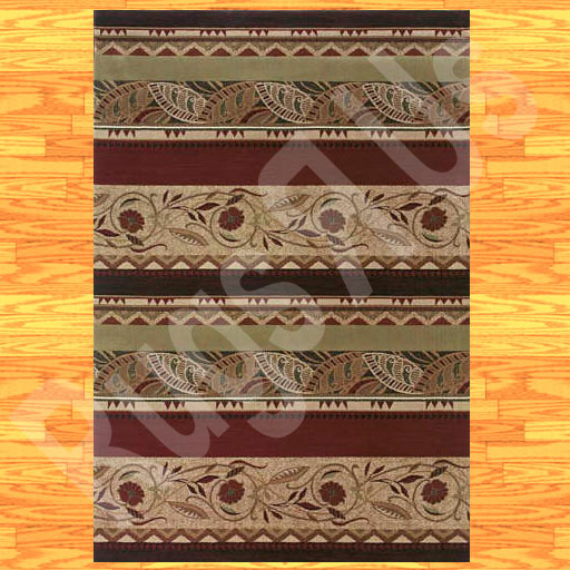 Rug - Contemporary - Leaves - Multi - 001