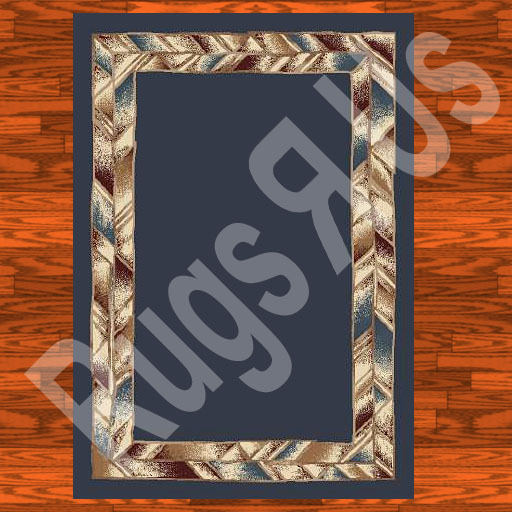 Rug - Contemporary - Frame - Navy - 001