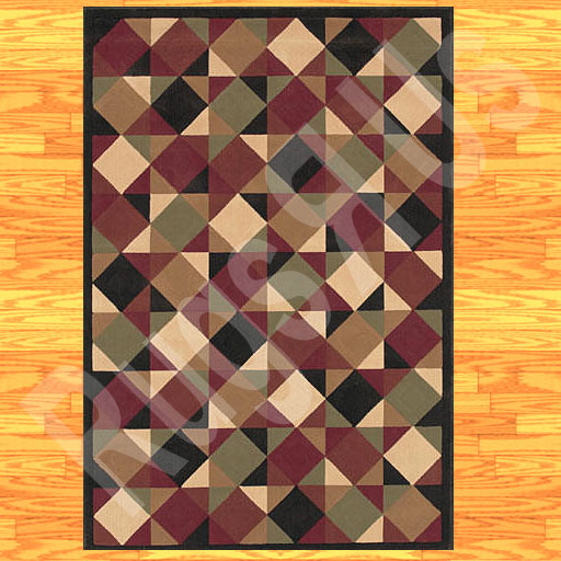 Rug - Contemporary - Diamonds - Multi - 001