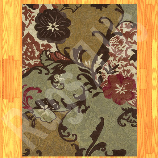 Rug - Contemporary - Floral - Multi - 001