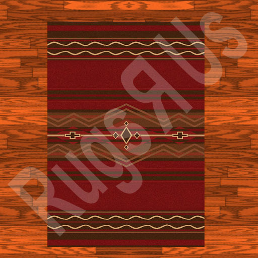 Rug - Contemporary - Dark Red - 003