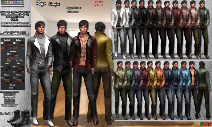 Second Life Marketplace - R.F. *Mesh line* Ryo - Outfit w/hud text ...