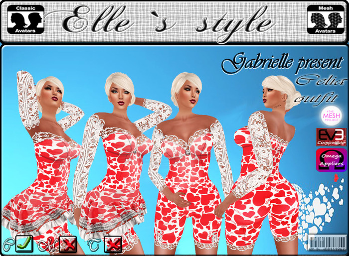 Elle`s style Celia outfit mesh&clasic avatar