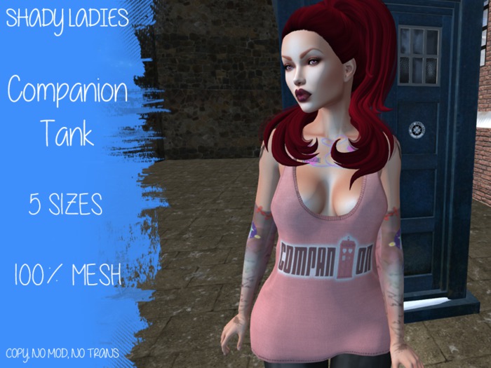 Shady Ladies- Companion Tank  - Dr. Who Valentine's Day