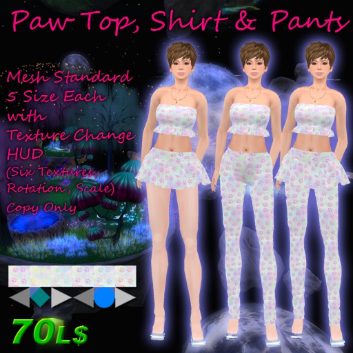 Paw Top & Skirt & Pants
