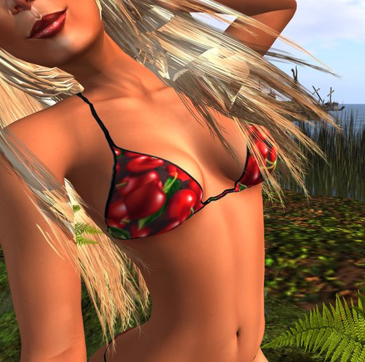 ‡(Jayne's Back Rack) Cherry Bikini