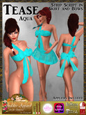 *Goddess* Tease Bow Aqua