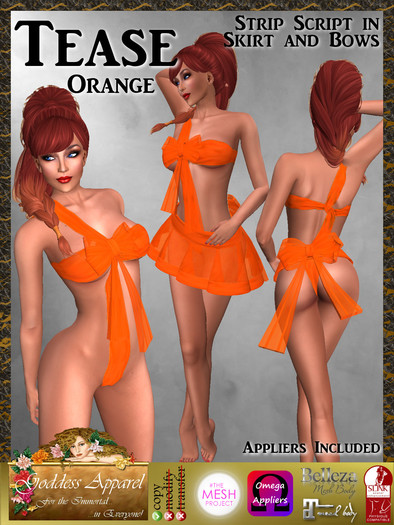 *Goddess* Tease Bow Orange