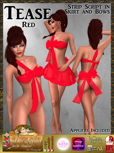 *Goddess* Tease Bow Red