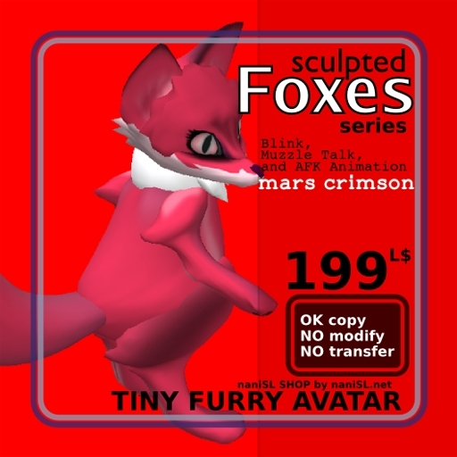 Sculpted fox mars crimson AV