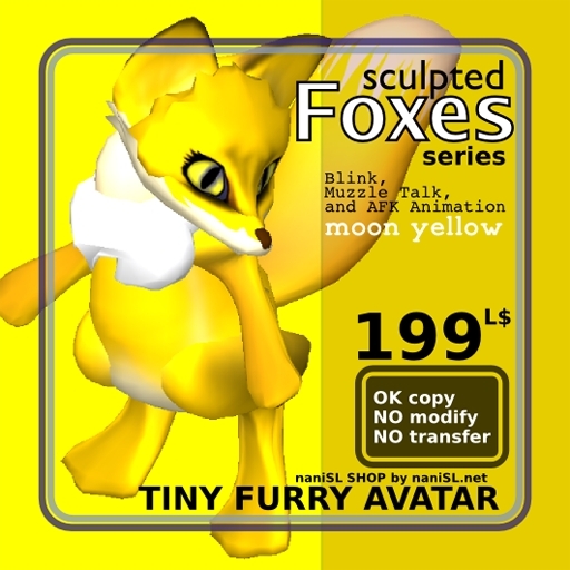 Sculpted fox moon yellow AV