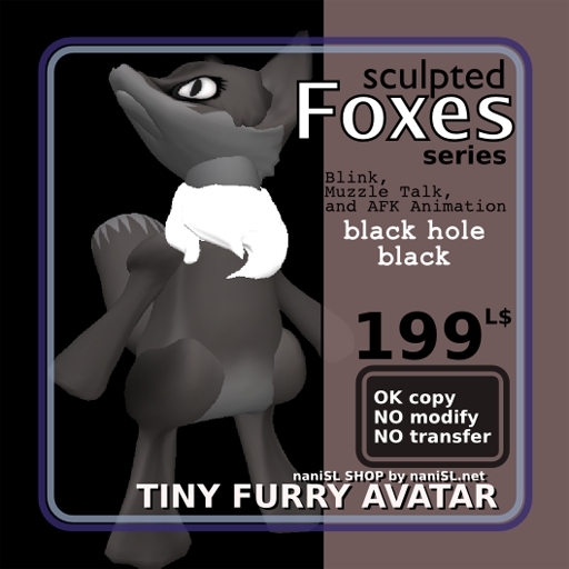 Sculpted fox black hole black AV