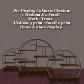 Dio Display Cabinet Chestnut Med & Sm