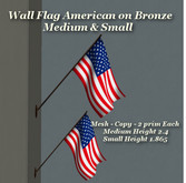 Wall Flag American on Bronze Med