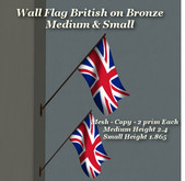 Wall Flag British on Bronze Med
