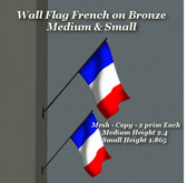 Wall Flag French on Bronze Med