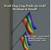 Wall Flag Gay Pride on Gold Med