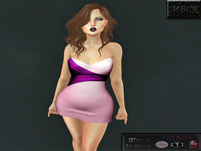 [MECKDESIGN] MINI DRESS LINDA PURPLE