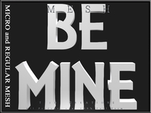 T-3D Creations [ Be Mine - X ]  Micro and Regular MESH - Full Perm -