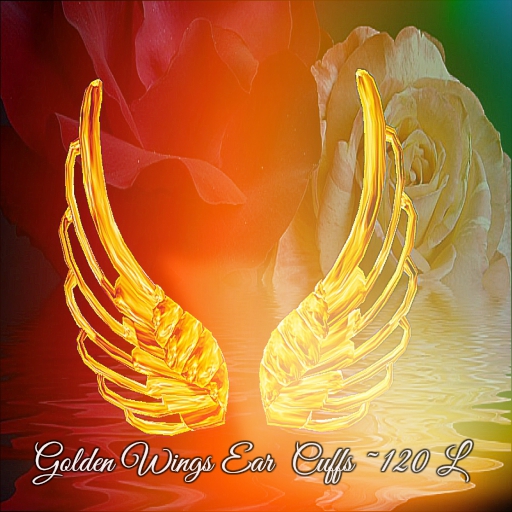 ~ Golden Mesh Ear Cuffs