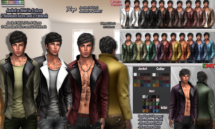 R.F. *Mesh line* Ryo Jacket Solo & Shirt +hud text change BOX