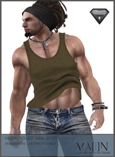 -Va[i]N- Rolled Tank- Olive