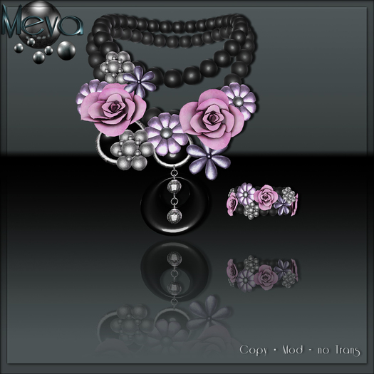 Meva Flower Spheres Set Silver 2