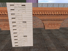 White Ornamental Brick Wall Section With Full Perm Texture Included Inside! 6439