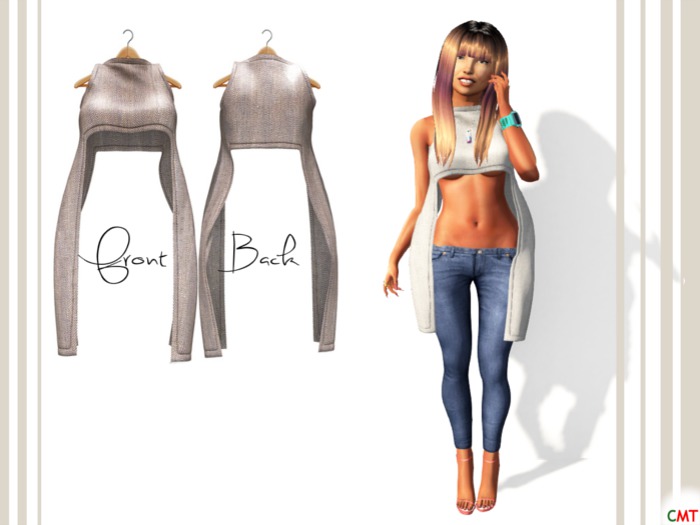 Shella. White Top [Mesh] NAKA