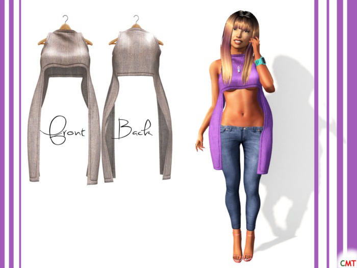 Shella. Purple Top [Mesh] NAKA