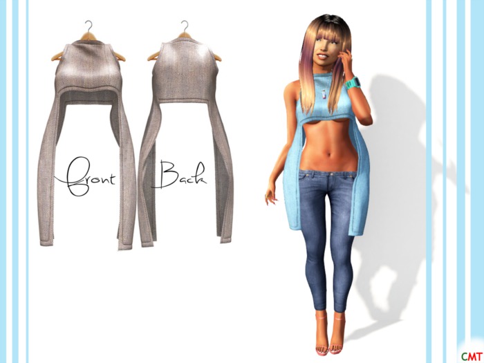Shella. Blue Top [Mesh] NAKA