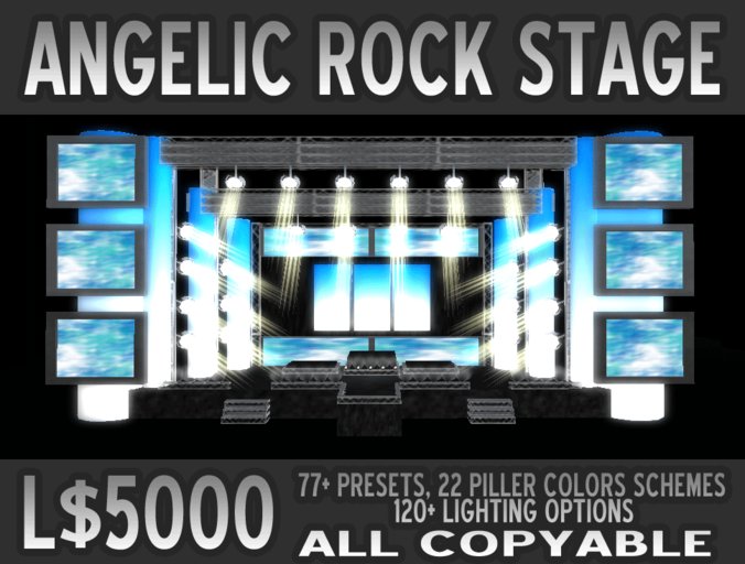 3D Lighting Angelic Rock Stage *COPYABLE* (6/20/2008)