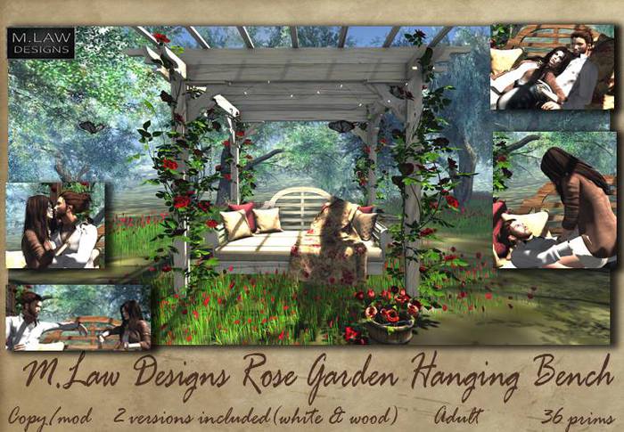 .:M.LAW:. Rose Garden Collection - Hanging Bench BOX