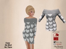 Valerie Dress Hearts Grey