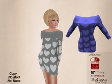 Valerie Dress Hearts Blue