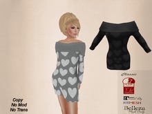 Valerie Dress Hearts Black