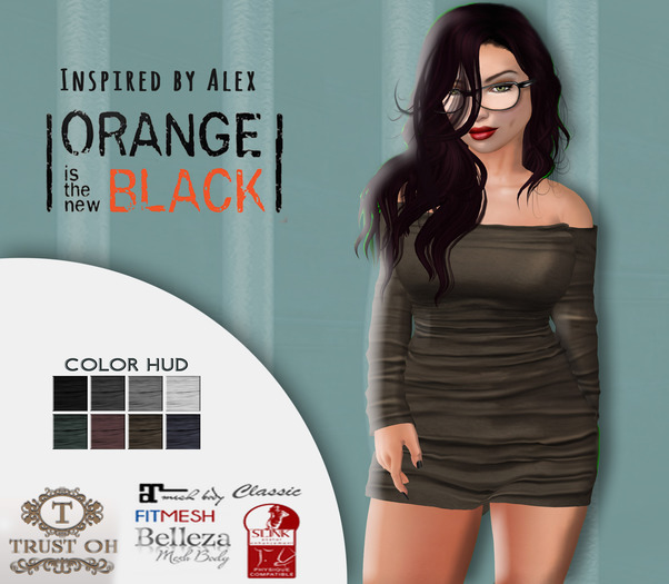 ::Trust Oh:: Alex Dress (Orange Black)