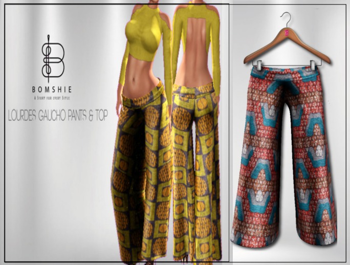 <*>B<*> Lourdes Wishbone Gaucho Pants