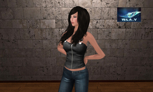 Lady Black Top "MESH"