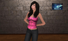 Lady Pink top "MESH"