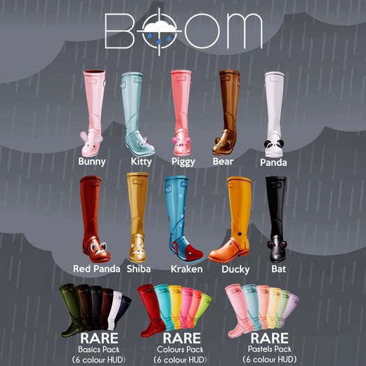 *BOOM* Rubbery Rain Boots (Bear)