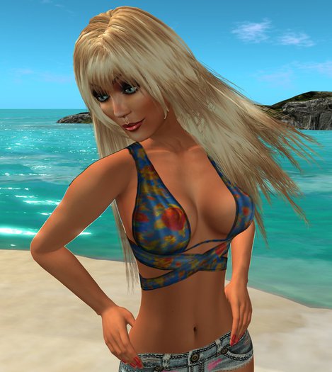 ‡(Jayne's Back Rack) Colorful Strap Top & Shorts