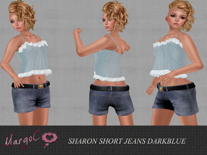 SHARON SHORT JEANS BLUE- MargoC
