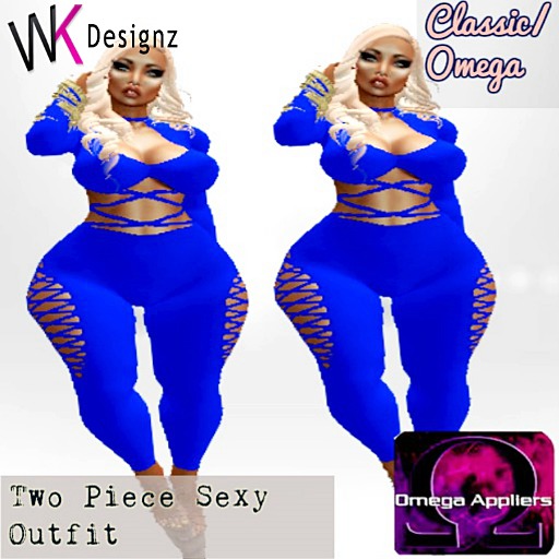 WK Sexy BLue Outfit Omega Applier