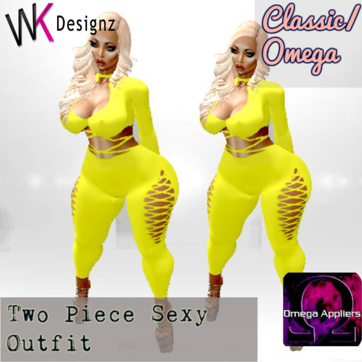 WK Yellow Sexy Outfit Omega Applier