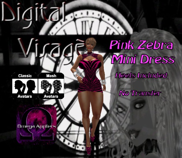 {DV} Pink Zebra Mini Dress