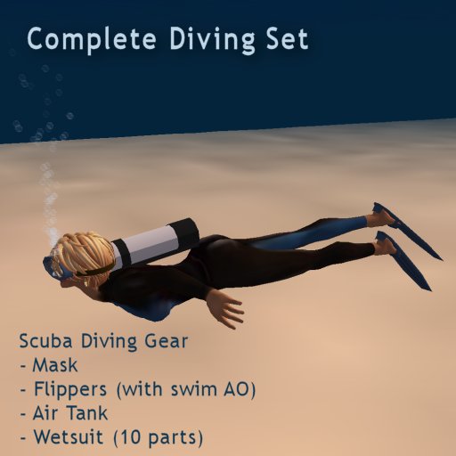 Scuba Diving Set blue complete