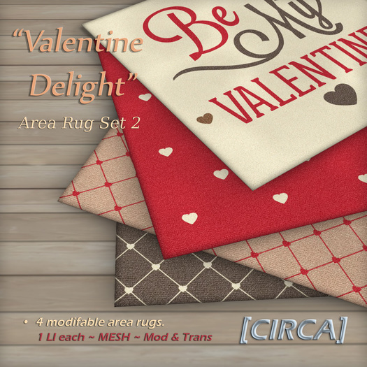 [CIRCA] - "Valentine Delight" - Area Rug Set 2